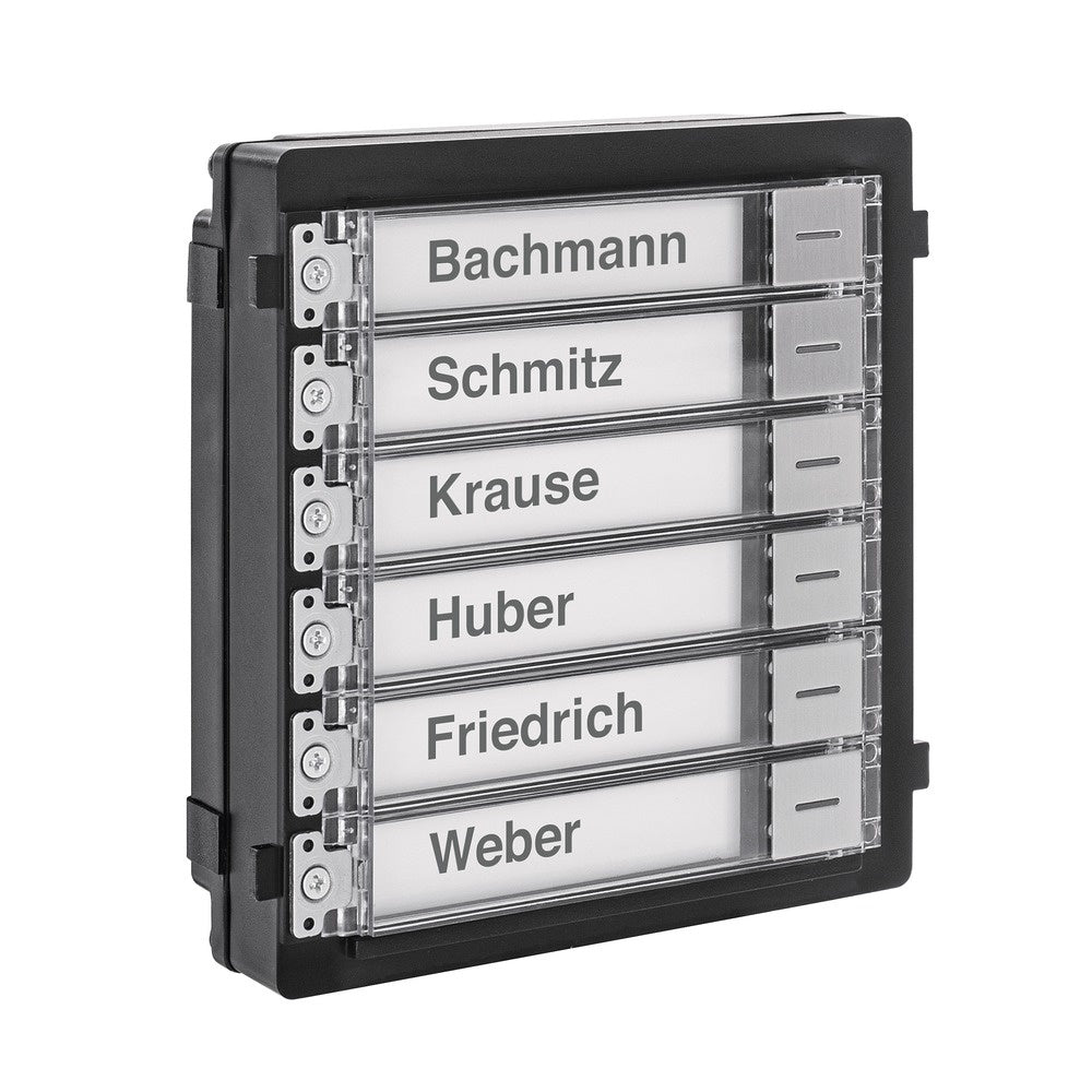 Klingeltasten-Modul (6 Tasten) für Türsprechanlage (Edelstahl) - TVHS20020S