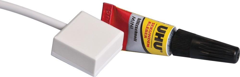 Potentialfreier Glasbruchmelder mit Kleber (weiß) - FU7301W