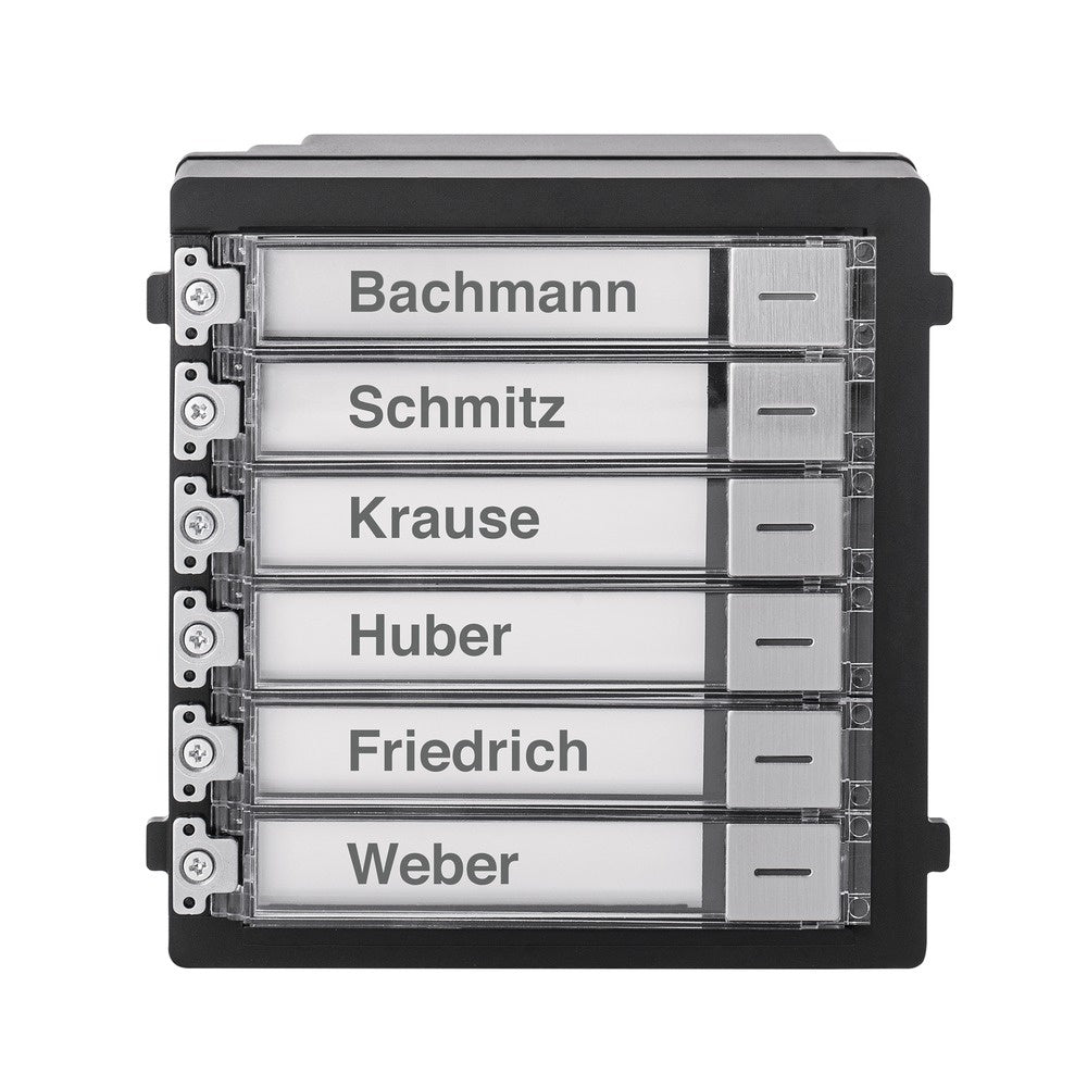 Klingeltasten-Modul (6 Tasten) für Türsprechanlage (Edelstahl) - TVHS20020S